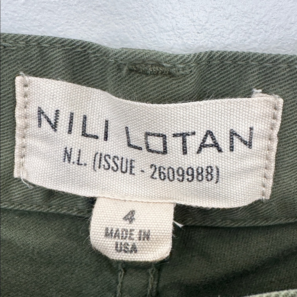 Nili Lotan Olive Green SHON Pant - Picture 3 of 5